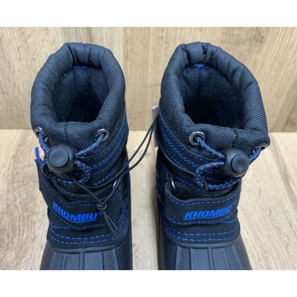 Khombu Boots Toddler Brie Thermolite Cold Raded Black Blue Winter School 5 M